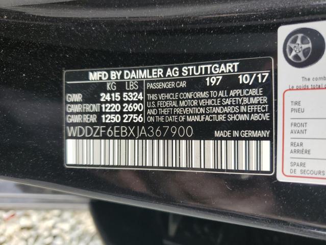 WDDZF6EBXJA367900 Mercedes-Benz E 43 4matic Amg