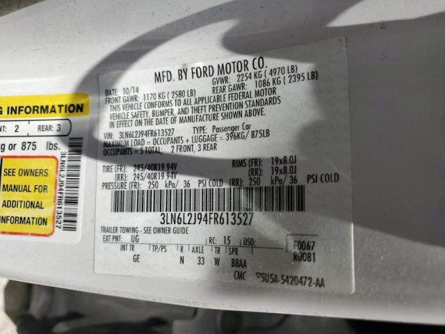3LN6L2J94FR613527 Lincoln MKZ