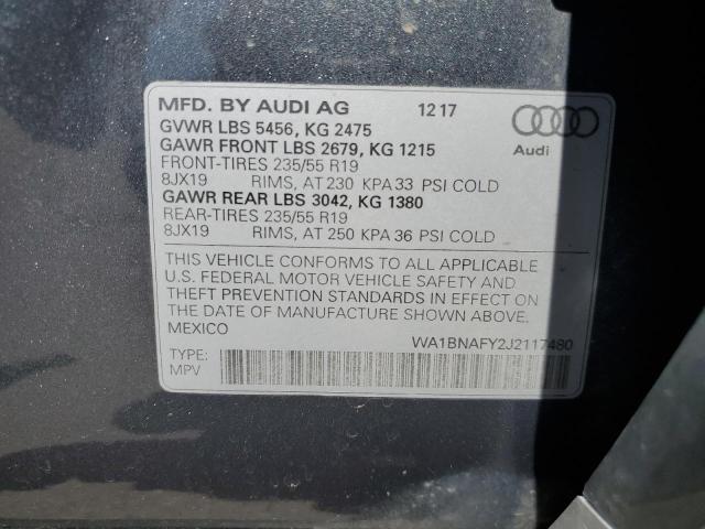 WA1BNAFY2J2117480 Audi Q5 Premium Plus