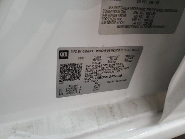 3GCUYEED6MG437215 Chevrolet Silverado K1500 Rst