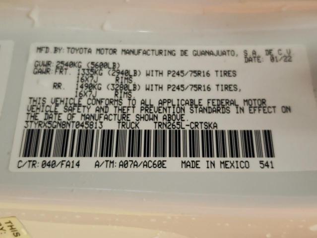 3TYRX5GN8NT045813 Toyota Tacoma Access Cab