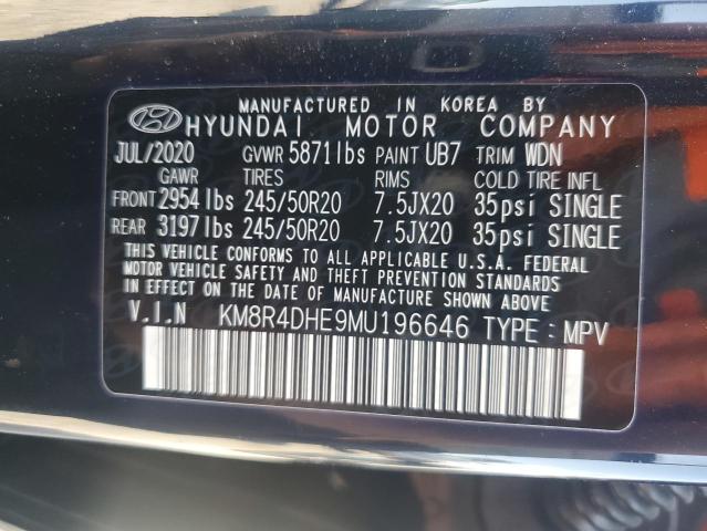 KM8R4DHE9MU196646 Hyundai Palisade Sel