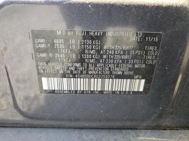 4S4BSBDC8G3259276 Subaru Outback 2.5i Premium