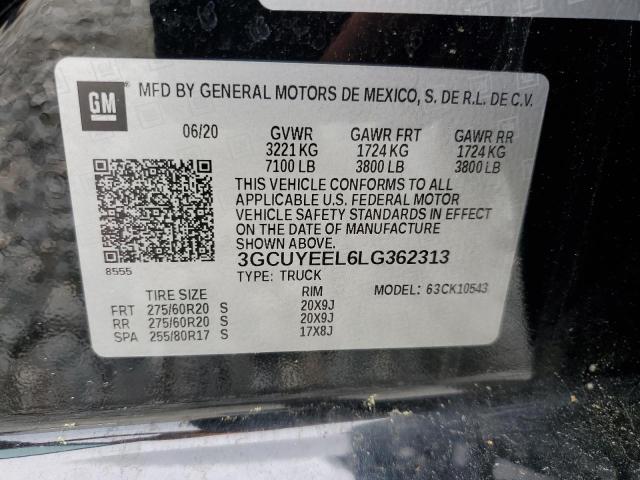 3GCUYEEL6LG362313 Chevrolet Silverado K1500 Rst