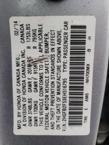 2HGFB2F53EH516795 Honda Civic Lx