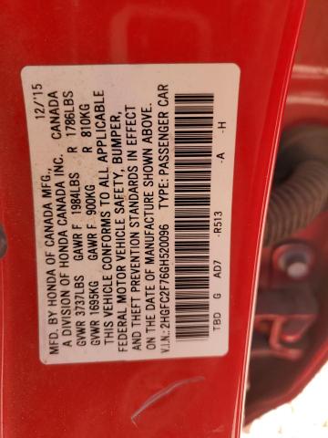 2HGFC2F76GH520096 Honda CIVIC EX