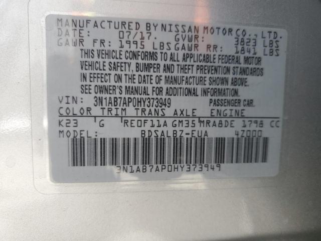 3N1AB7AP0HY373949 Nissan SENTRA S