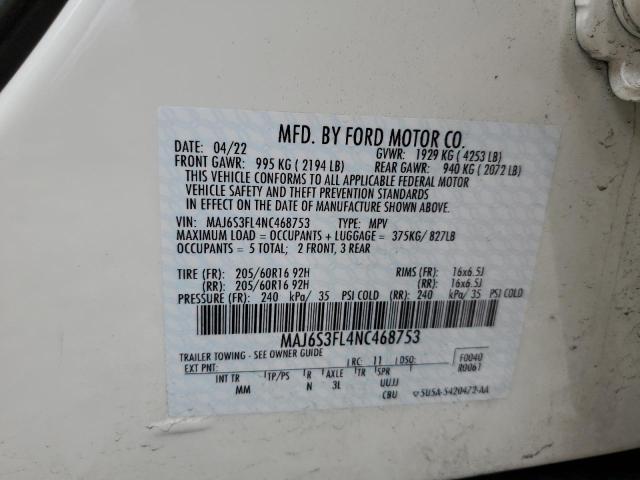 MAJ6S3FL4NC468753 Ford ECOSPORT S