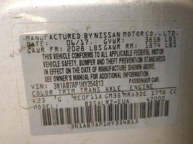 3N1AB7AP1HY354813 Nissan SENTRA S