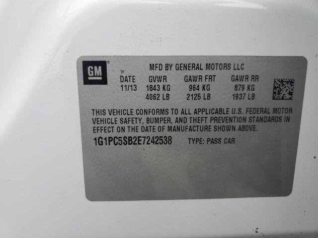 1G1PC5SB2E7242538 Chevrolet CRUZE LT