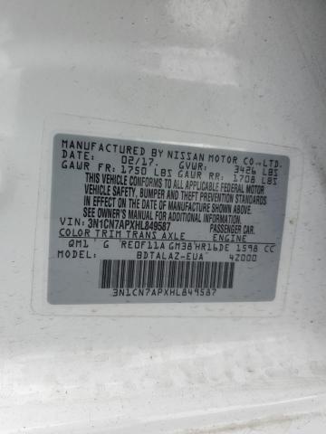 3N1CN7APXHL849587 Nissan VERSA S