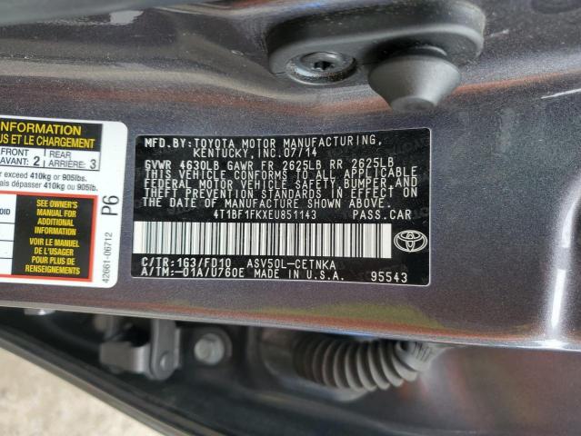 4T1BF1FKXEU851143 Toyota CAMRY L