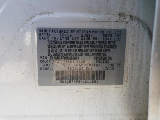 3N1AB7AP8HL666821 Nissan SENTRA S
