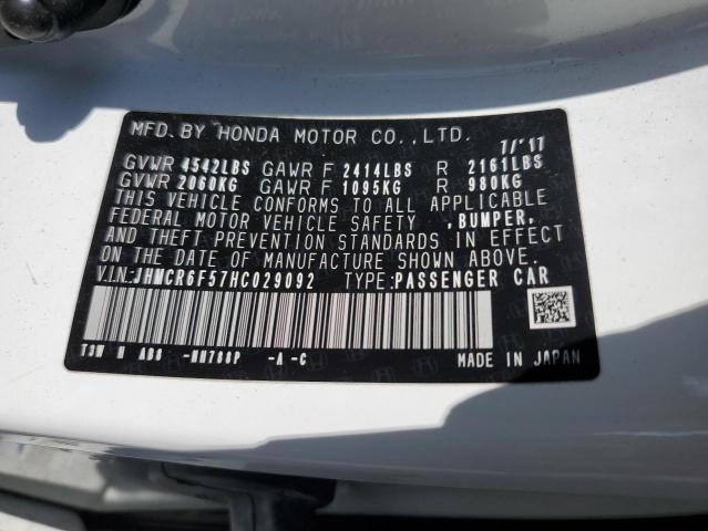 JHMCR6F57HC029092 Honda Accord Hybrid Exl