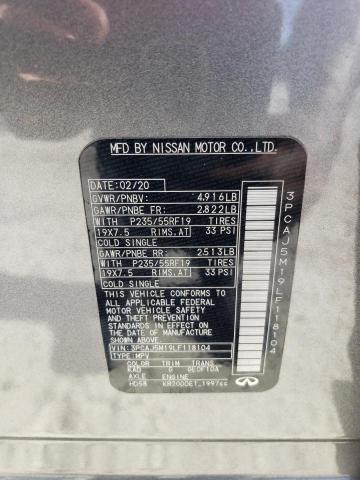 3PCAJ5M19LF118104 Infiniti Qx50 Pure