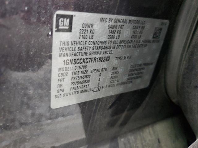 1GNSCCKC7FR182249 Chevrolet Tahoe C1500 Ltz