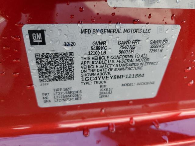 1GC4YVEY8MF121884 Chevrolet Silverado K3500 High Country