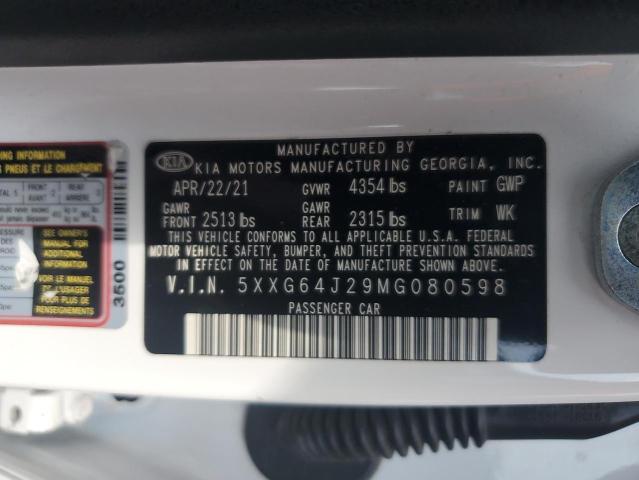 5XXG64J29MG080598 KIA K5 GT LINE