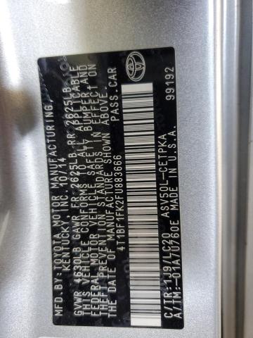 4T1BF1FK2FU883666 Toyota 2ar-fe