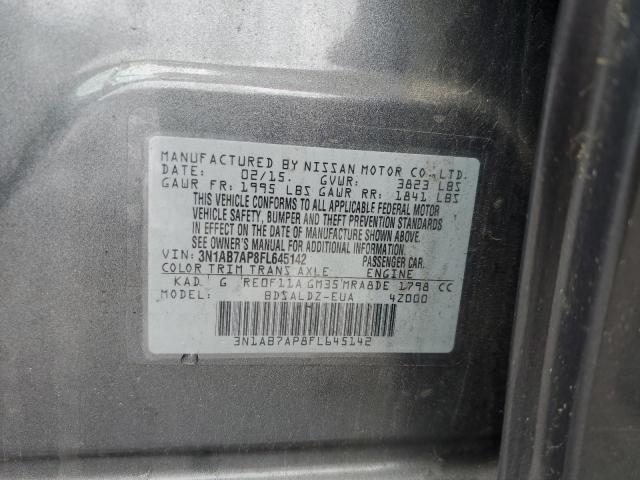 3N1AB7AP8FL645142 Nissan SENTRA S
