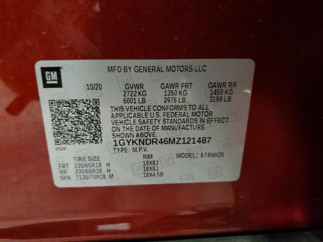 1GYKNDR46MZ121487 Cadillac Xt5 Premiu