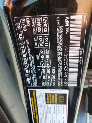 4JGED6EB3GA040144 Mercedes-Benz GLE COUPE