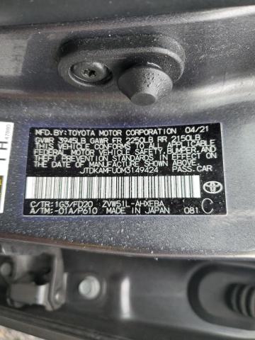JTDKAMFU0M3149424 Toyota Prius Spec