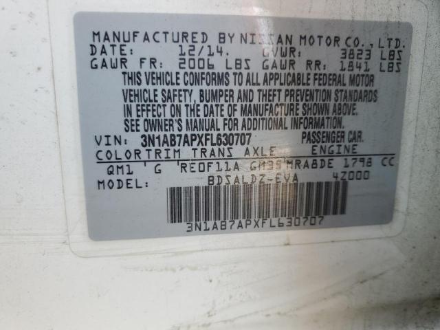3N1AB7APXFL630707 Nissan 2015