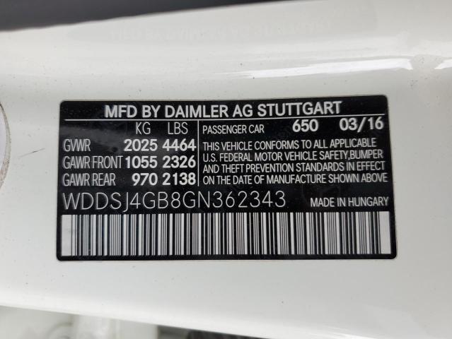 WDDSJ4GB8GN362343 Mercedes-Benz CLA 250 4M