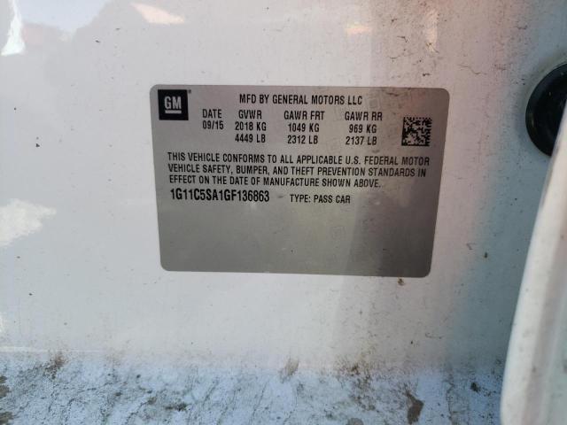 1G11C5SA1GF136863 Chevrolet lcv -sidi, dcvcp, vvt, dcvcp, e85 max, e0-e100, aluminum
