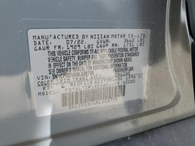 3N1CP5DV6NL528795 Nissan KICKS SR
