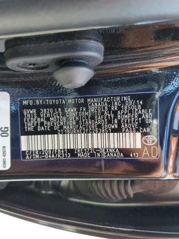 2T1BURHE2FC263851 Toyota 2zr-fe
