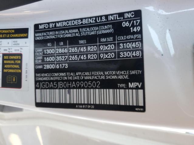 4JGDA5JB0HA990502 Mercedes-Benz m276