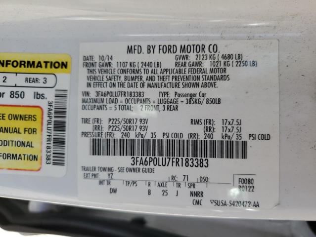 3FA6P0LU7FR183383 Ford FUSION SE