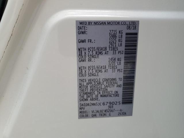 5N1DR2MN5JC679025 Nissan Pathfinder