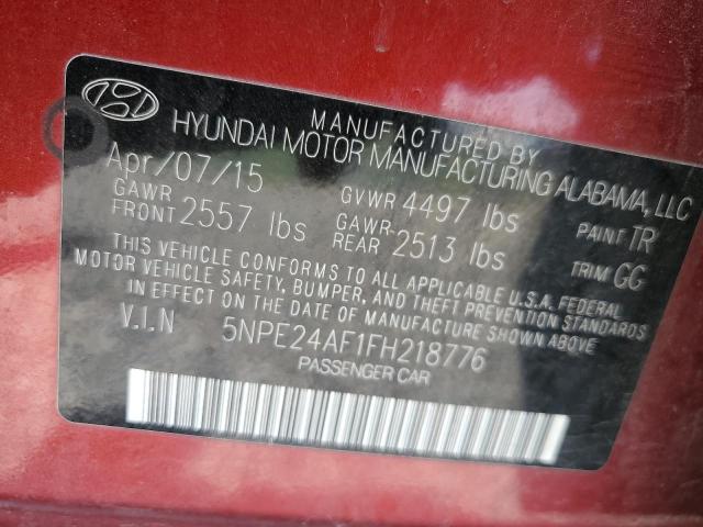 5NPE24AF1FH218776 Hyundai SONATA SE