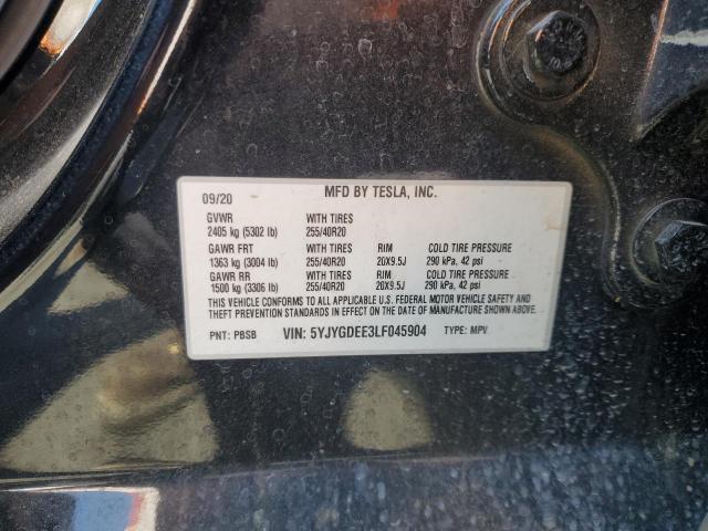 5YJYGDEE3LF045904 Tesla 2020