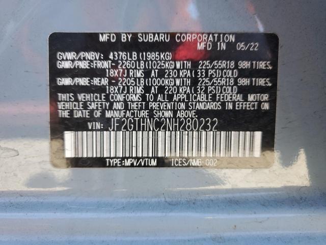 JF2GTHNC2NH280232 Subaru Crosstrek