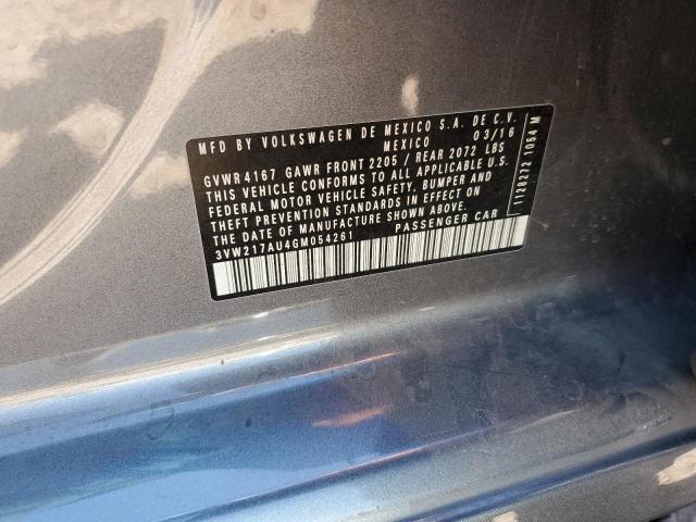 3VW217AU4GM054261 Volkswagen GOLF S/SE