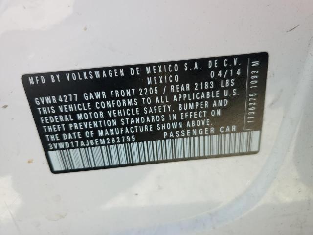 3VWD17AJ6EM292799 Volkswagen JETTA SE