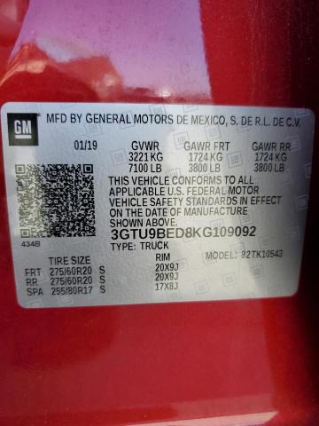 3GTU9BED8KG109092 GMC l84 - di, dfm, alum, gen 5, var 2
