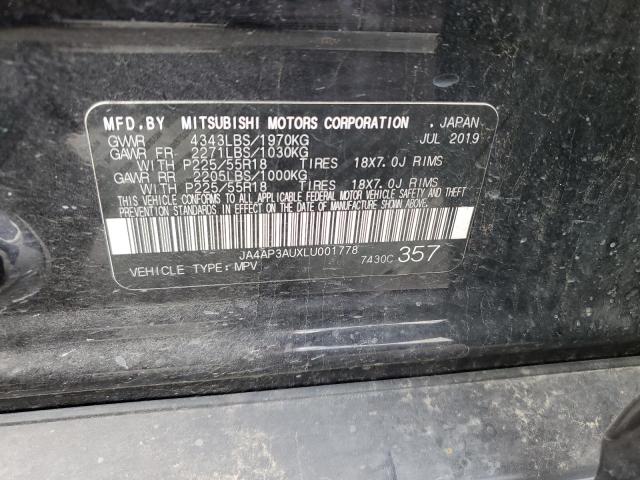 JA4AP3AUXLU001778 Mitsubishi Outlander