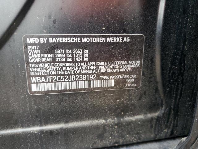 WBA7F2C52JB238192 BMW 750i / b7