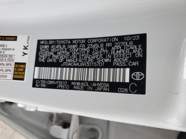 JTDACAAU6R3015701 Toyota m20a-fxs