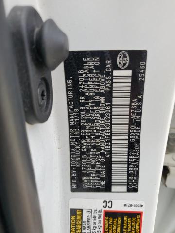 4T1BZ1FB6KU023061 Toyota AVALON XLE