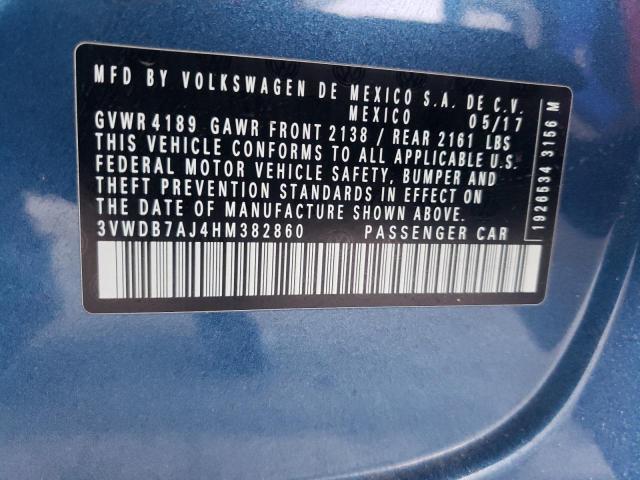 3VWDB7AJ4HM382860 Volkswagen JETTA SE