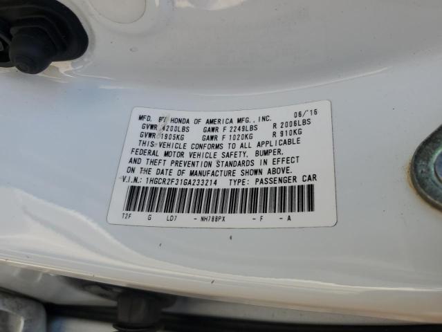 1HGCR2F31GA233214 Honda k24w1