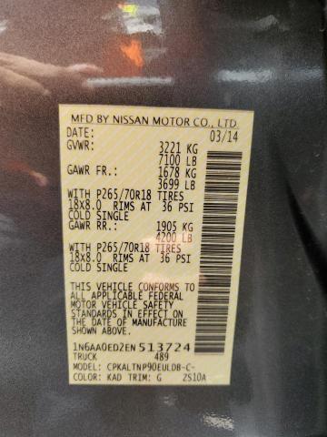 1N6AA0ED2EN513724 Nissan Titan