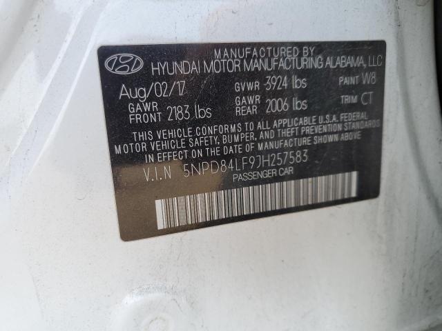 5NPD84LF9JH257583 Hyundai ELANTRA SE