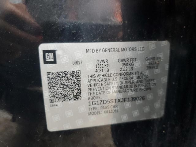 1G1ZD5STXJF139026 Chevrolet MALIBU LT